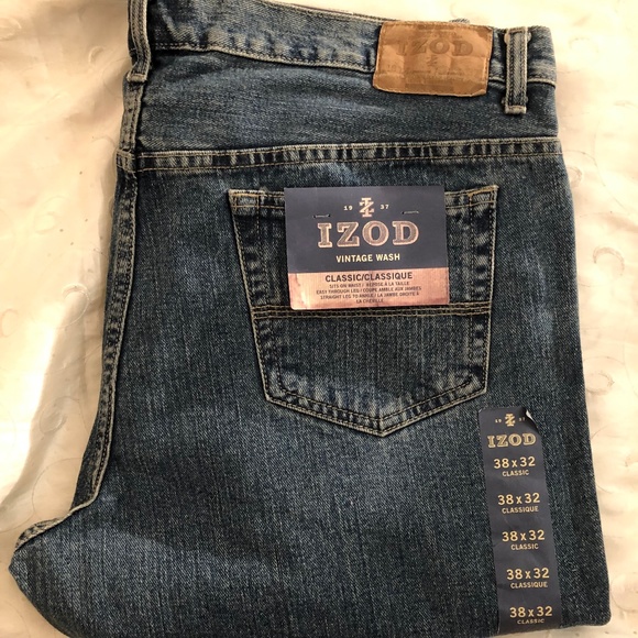 Men's Izod Vintage Wash Classic jeans 38/32 NWT